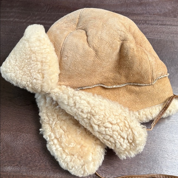 Vintage Bighorn Sheepskin Co.Leather Earflap Trapper Hat - Picture 13 of 13